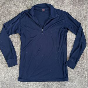 Men's Vintage 90's Patagonia Capilene USA Blue Base Layer Fleece Pullover Sz M